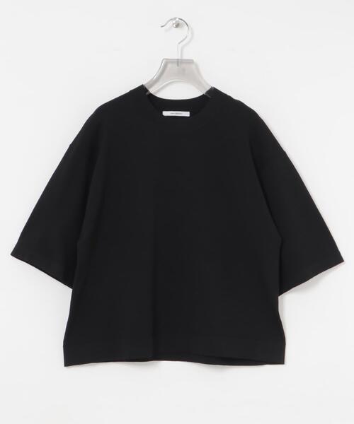 URBAN RESEARCH(アーバンリサーチ)の「ドライタッチハイゲージニットTシャツ(Tシャツ/カットソー・レディース・オフホワイト/ブラック・FREE)」の5枚目の写真