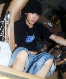 a2o（エーツーオー）の「【a2o】クリスタルストーンロゴTシャツ（Tシャツ/カットソー）」