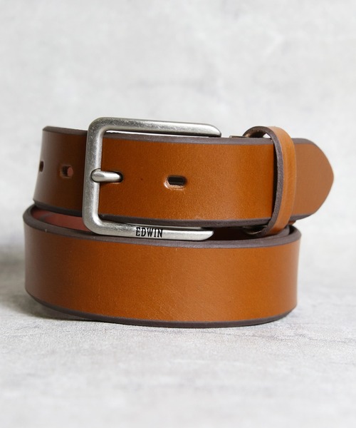 EDWIN（エドウィン）の「EDWIN 35mm 深面取ベルト（ベルト・メンズ・ブラック/ブラウン/ダークブラウン・FREE）」の3枚目の写真