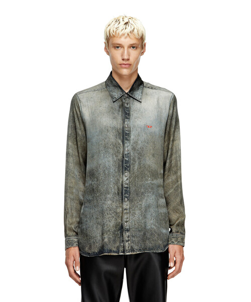 関税送料込【DIESEL】クルーネック長袖シャツ アウトレット】DIESEL ディーゼル クルーネック 長袖Tシャツ/T
