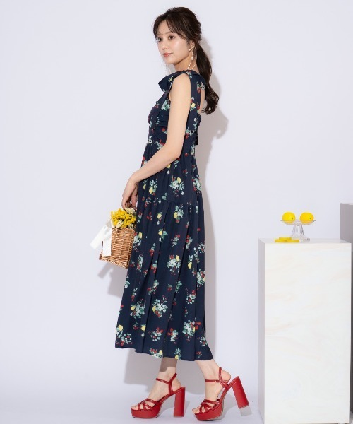 WILLSELECTION（ウィルセレクション）の「リボンショルダーフルーツプリントワンピース（ワンピース・レディース・オフホワイト/ネイビー・FREE）」の21枚目の写真