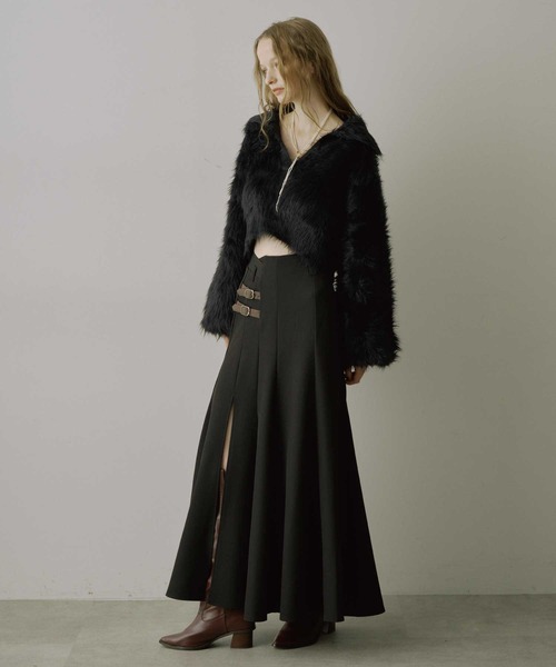 VIOLETTA（ヴィオレッタ）の「フロントスリットAラインスカート（スカート・レディース・グレー/ブラック・M/S）」の9枚目の写真