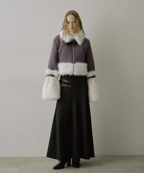 VIOLETTA（ヴィオレッタ）の「フロントスリットAラインスカート（スカート・レディース・グレー/ブラック・M/S）」の10枚目の写真