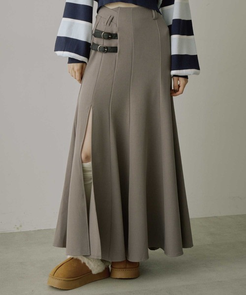 VIOLETTA（ヴィオレッタ）の「フロントスリットAラインスカート（スカート・レディース・グレー/ブラック・M/S）」の18枚目の写真