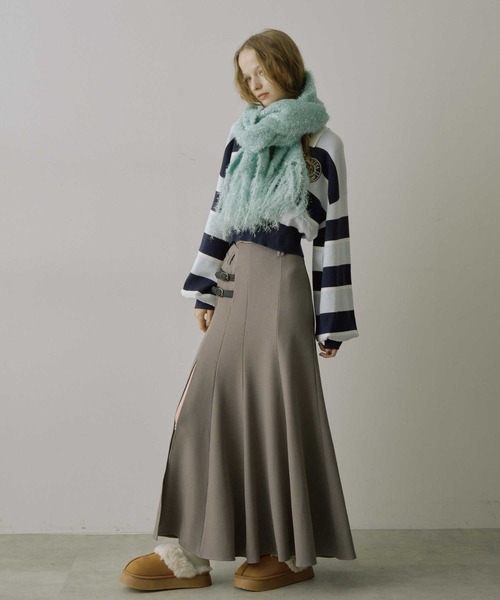 VIOLETTA（ヴィオレッタ）の「フロントスリットAラインスカート（スカート・レディース・グレー/ブラック・M/S）」の17枚目の写真