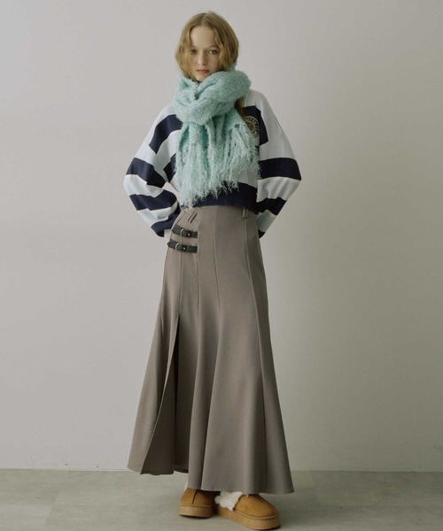 VIOLETTA（ヴィオレッタ）の「フロントスリットAラインスカート（スカート・レディース・グレー/ブラック・M/S）」の16枚目の写真