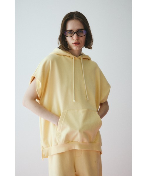 HeRIN.CYE(ヘリンドットサイ)の「Box cut hoodie ボックスカットフーディ(パーカー・レディース・ライトブラック/ライトイエロー・FREE)」の2枚目の写真