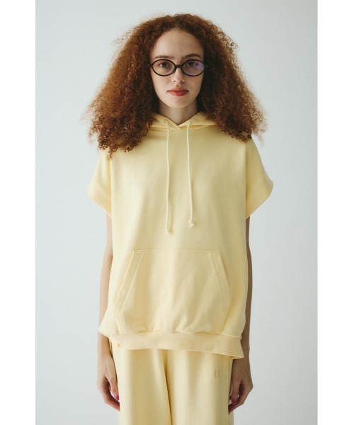 HeRIN.CYE(ヘリンドットサイ)の「Box cut hoodie ボックスカットフーディ(パーカー・レディース・ライトブラック/ライトイエロー・FREE)」の6枚目の写真