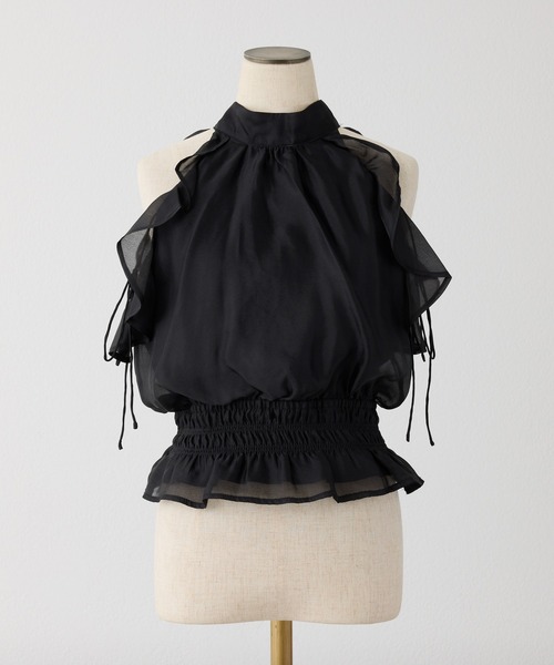 セール】【再入荷/新色追加】アメスリバックリボンブラウス（シャツ