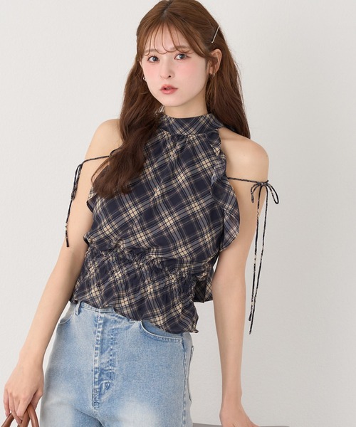 セール】【再入荷/新色追加】アメスリバックリボンブラウス（シャツ