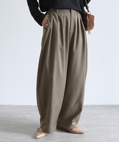 reca（レカ）の「タックコクーンボリュームパンツ（その他パンツ・レディース・モカ/チャコールグレー・FREE）」の20枚目の写真