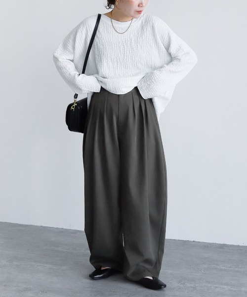 reca（レカ）の「タックコクーンボリュームパンツ（その他パンツ・レディース・モカ/チャコールグレー・FREE）」の14枚目の写真