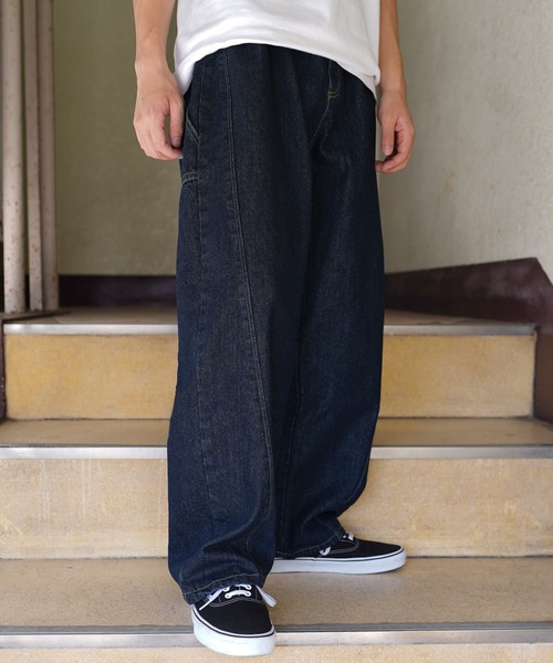 MDR（エムディアール）の「カーブシルエットペインターデニム（デニムパンツ・メンズ・ブラック/ネイビー・L/M）」の5枚目の写真