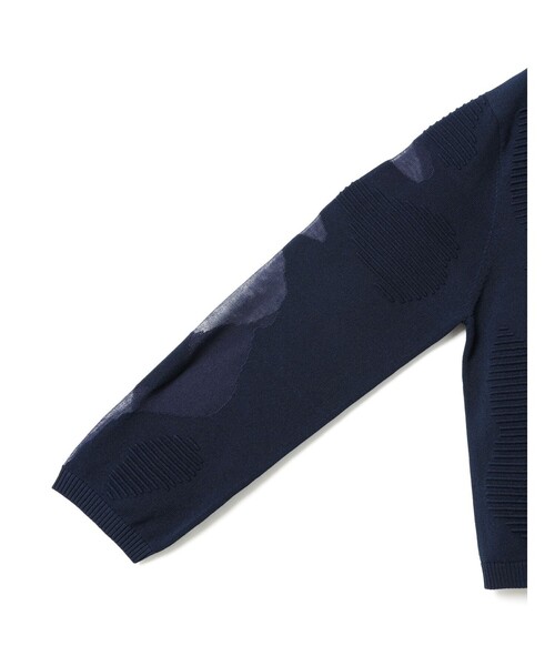 mizuiroind（ミズイロインド）の「mizuiro ind シアーパターンカーディガン（カーディガン/ボレロ・レディース・ブラック/ネイビー・FREE）」の11枚目の写真