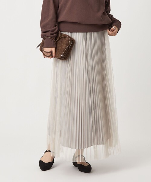 size SHORT/TALLあり］2WAY チュール プリーツ スカート（スカート