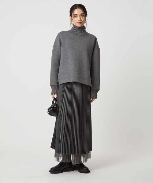 green label relaxing（グリーンレーベルリラクシング）の「［size SHORT/TALLあり］2WAY チュール プリーツ スカート（スカート・レディース・ライトグレー/ダークグレー/モカ/ブラウン・FREE/SHORT/TALL）」の14枚目の写真