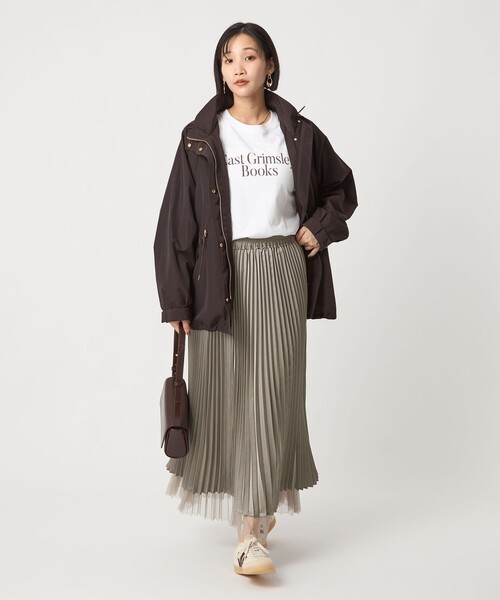 green label relaxing（グリーンレーベルリラクシング）の「［size SHORT/TALLあり］2WAY チュール プリーツ スカート（スカート・レディース・ライトグレー/ダークグレー/モカ/ブラウン・FREE/SHORT/TALL）」の19枚目の写真