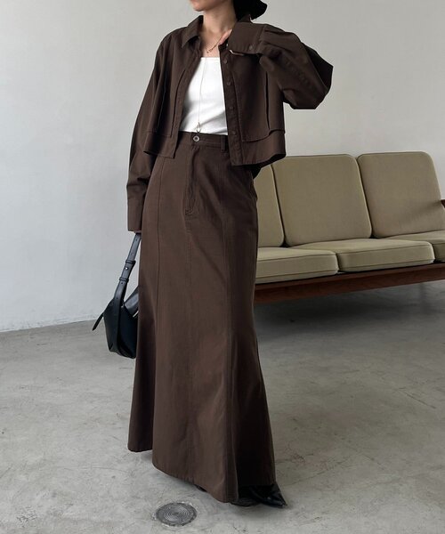 カプリシュレマージュ　【セットアップ対応】コットンクロップシャツ セットアップ対応】コットンクロップシャツ | CAPRICIEUX LE'MAGE