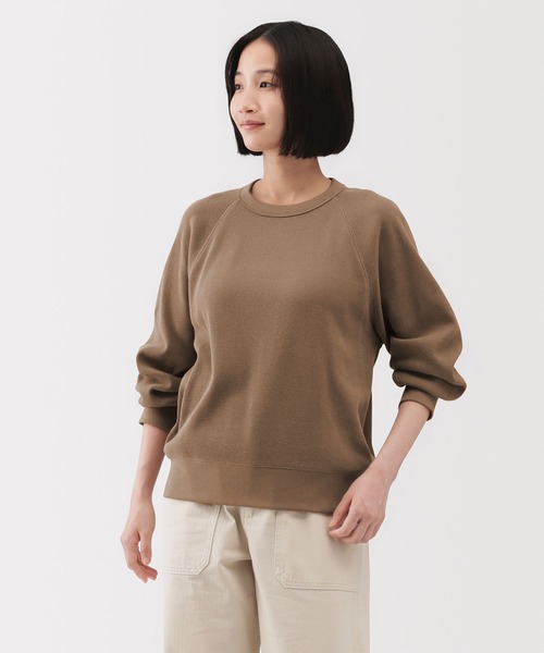 無印良品(ムジルシリョウヒン)の「婦人 ワッフル編みクルーネック長袖Tシャツ(Tシャツ/カットソー・レディース・キナリ/オートミール/ベージュ/ブラウン/ブラック/チャコールグレー・S/M/L/XL/XXL)」の5枚目の写真
