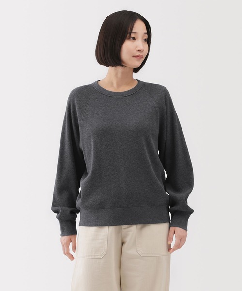 無印良品(ムジルシリョウヒン)の「婦人 ワッフル編みクルーネック長袖Tシャツ(Tシャツ/カットソー・レディース・キナリ/オートミール/ベージュ/ブラウン/ブラック/チャコールグレー・S/M/L/XL/XXL)」の1枚目の写真