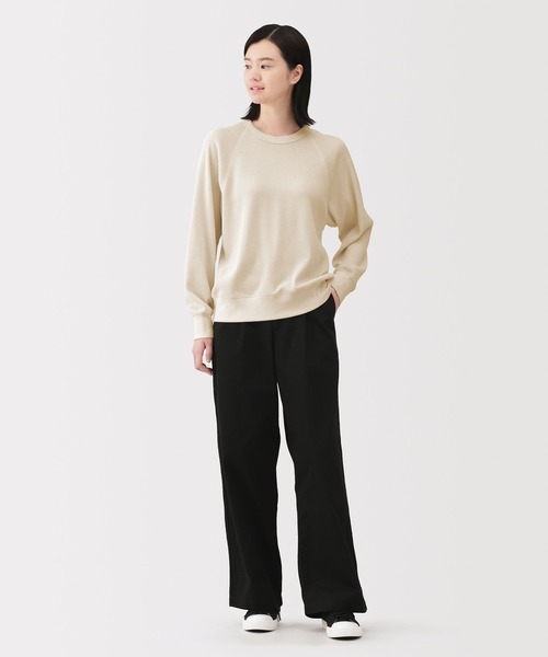 無印良品(ムジルシリョウヒン)の「婦人 ワッフル編みクルーネック長袖Tシャツ(Tシャツ/カットソー・レディース・キナリ/オートミール/ベージュ/ブラウン/ブラック/チャコールグレー・S/M/L/XL/XXL)」の7枚目の写真