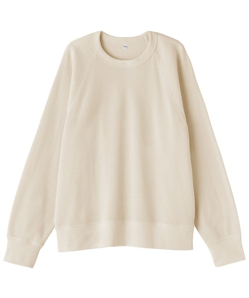 無印良品(ムジルシリョウヒン)の「婦人 ワッフル編みクルーネック長袖Tシャツ(Tシャツ/カットソー・レディース・キナリ/オートミール/ベージュ/ブラウン/ブラック/チャコールグレー・S/M/L/XL/XXL)」の8枚目の写真