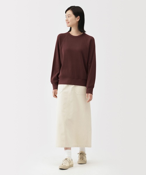 無印良品(ムジルシリョウヒン)の「婦人 ワッフル編みクルーネック長袖Tシャツ(Tシャツ/カットソー・レディース・キナリ/オートミール/ベージュ/ブラウン/ブラック/チャコールグレー・S/M/L/XL/XXL)」の16枚目の写真