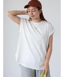 Lugnoncure | 【接触冷感】フレンチ袖オーバートップス(Tシャツ/カットソー)
