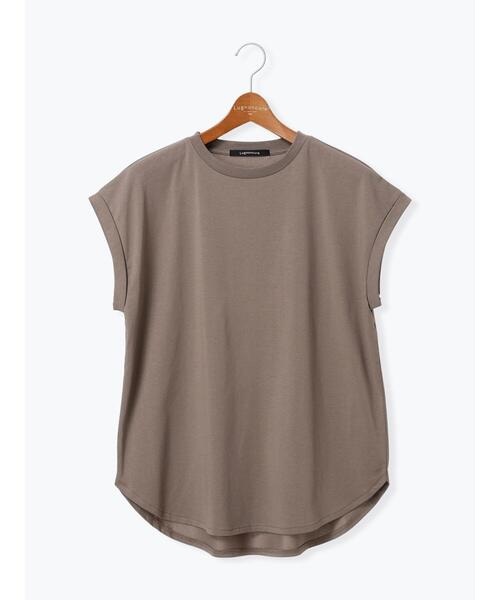 Lugnoncure(ルノンキュール)の「【接触冷感】フレンチ袖オーバートップス(Tシャツ/カットソー・レディース・オフホワイト/ブラック/グレー・F)」の15枚目の写真