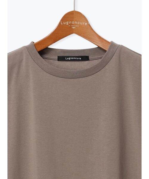Lugnoncure(ルノンキュール)の「【接触冷感】フレンチ袖オーバートップス(Tシャツ/カットソー・レディース・オフホワイト/ブラック/グレー・F)」の17枚目の写真