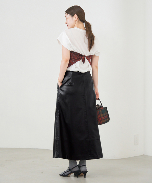 イエナ（IENA）/フェイクレザーフレアスカート セール】フェイクレザーフレアスカート（スカート）｜IENA（イエナ）の