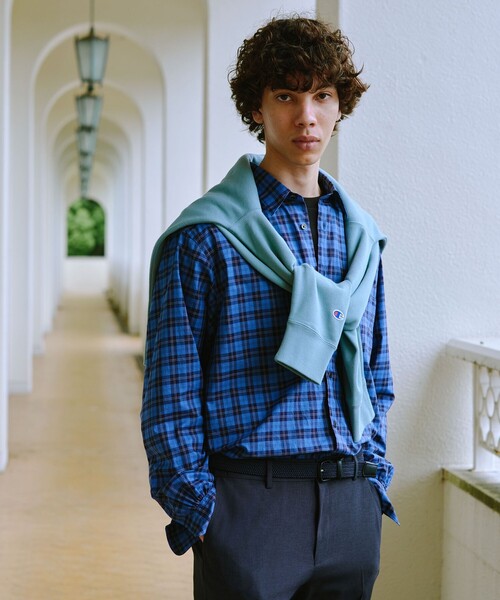 THOMAS MASON（トーマス メイソン）の「トーマスメイソン ジャストルーズ レギュラーカラー シャツ（シャツ/ブラウス・メンズ・コバルトブルー/ホワイト/ブラウン・S/M/L/XL/XXL）」の3枚目の写真