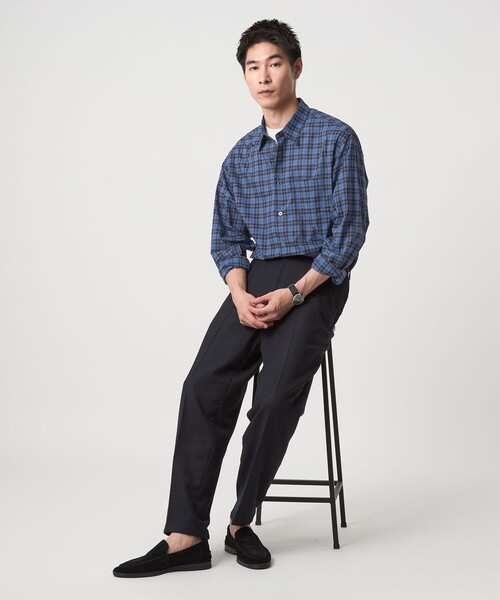 THOMAS MASON（トーマス メイソン）の「トーマスメイソン ジャストルーズ レギュラーカラー シャツ（シャツ/ブラウス・メンズ・コバルトブルー/ホワイト/ブラウン・S/M/L/XL/XXL）」の9枚目の写真