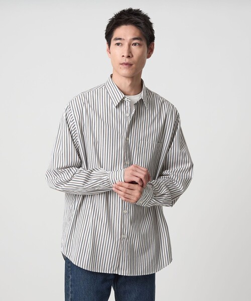 THOMAS MASON（トーマス メイソン）の「トーマスメイソン ジャストルーズ レギュラーカラー シャツ（シャツ/ブラウス・メンズ・コバルトブルー/ホワイト/ブラウン・S/M/L/XL/XXL）」の14枚目の写真