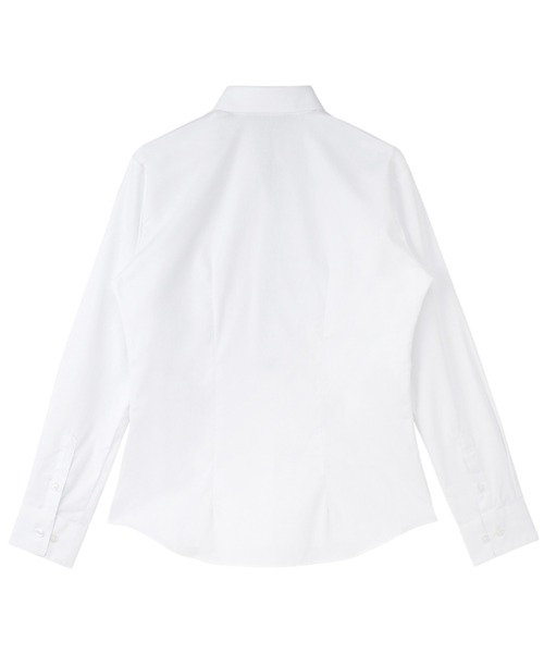 TOKYO SHIRTS(トウキョウシャツ)の「【透け防止】 形態安定ノンアイロン スキッパー 長袖ビジネスワイシャツ 白無地(ビジネスシャツ・レディース・ホワイト・LL/M/XS/S/L/XL)」の2枚目の写真