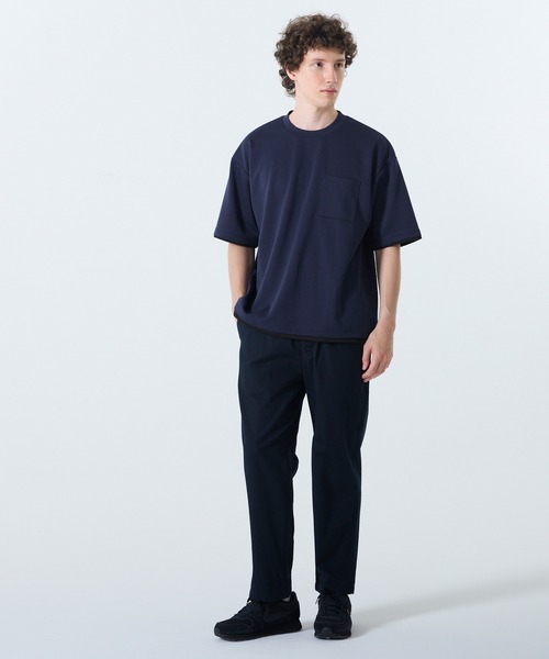 coca(coca)(コカ)の「ソフトジャージレイヤード風半袖Tシャツ(Tシャツ/カットソー・メンズ・ライトグレー/グレイッシュベージュ/ブラック/ダークブルー・XL/M/L)」の10枚目の写真