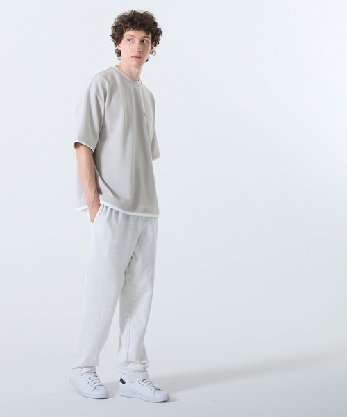 coca(coca)(コカ)の「ソフトジャージレイヤード風半袖Tシャツ(Tシャツ/カットソー・メンズ・ライトグレー/グレイッシュベージュ/ブラック/ダークブルー・XL/M/L)」の19枚目の写真