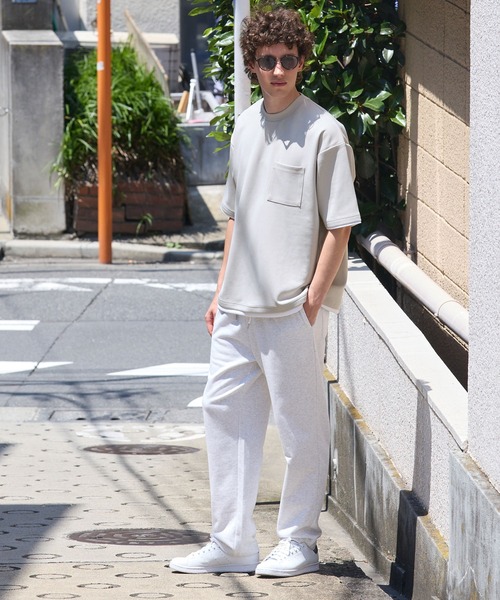 coca(coca)(コカ)の「ソフトジャージレイヤード風半袖Tシャツ(Tシャツ/カットソー・メンズ・ライトグレー/グレイッシュベージュ/ブラック/ダークブルー・XL/M/L)」の21枚目の写真