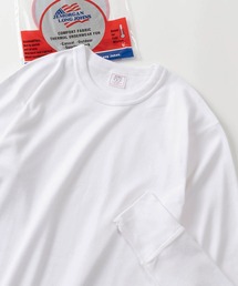JEMORGAN（ジェーイーモーガン）の「【87】【JEMORGAN/ジェーイーモーガン】ワッフル/フライス クルーネック ロングスリーブ Tシャツ/無地Ｔ/パックT/インナーウェア（Tシャツ/カットソー）」