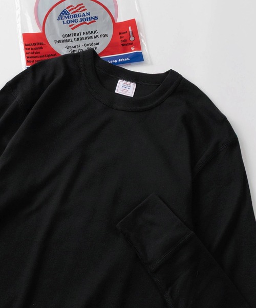 JEMORGAN（ジェーイーモーガン）の「【87】【JEMORGAN/ジェーイーモーガン】ワッフル/フライス クルーネック ロングスリーブ Tシャツ/無地Ｔ/パックT/インナーウェア（Tシャツ/カットソー・メンズ・ホワイト/ネイビー/ブラック/カーキ/オフホワイト/グレー/チャコールグレー/ダークグレー/ブラック系その他/ホワイト系その他/グレー系その他・S/M/L/XL）」の5枚目の写真