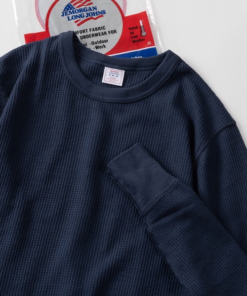 JEMORGAN（ジェーイーモーガン）の「【87】【JEMORGAN/ジェーイーモーガン】ワッフル/フライス クルーネック ロングスリーブ Tシャツ/無地Ｔ/パックT/インナーウェア（Tシャツ/カットソー・メンズ・ホワイト/ネイビー/ブラック/カーキ/オフホワイト/グレー/チャコールグレー/ダークグレー/ブラック系その他/ホワイト系その他/グレー系その他・S/M/L/XL）」の11枚目の写真