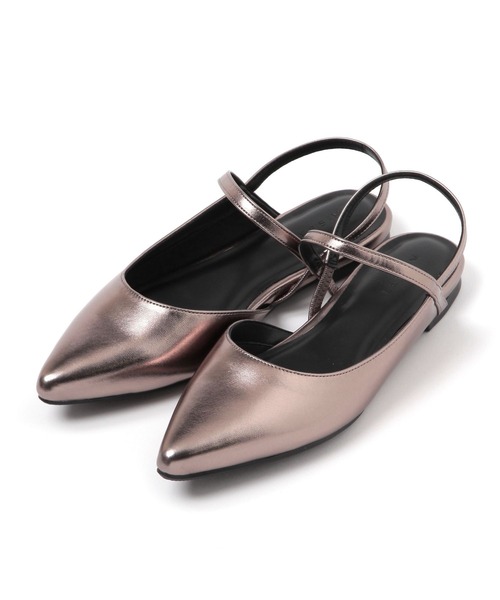 LEPSIM(レプシィム)の「ポインテッドフラットミュール 578015(パンプス・レディース・ガンメタ/ブラック・LARGE/MEDIUM)」の1枚目の写真