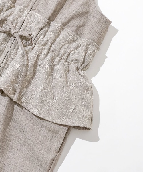 flower(フラワー)の「レディーフレアロンパース(つなぎ/オールインワン・レディース・グレー/ブラウン・FREE)」の18枚目の写真