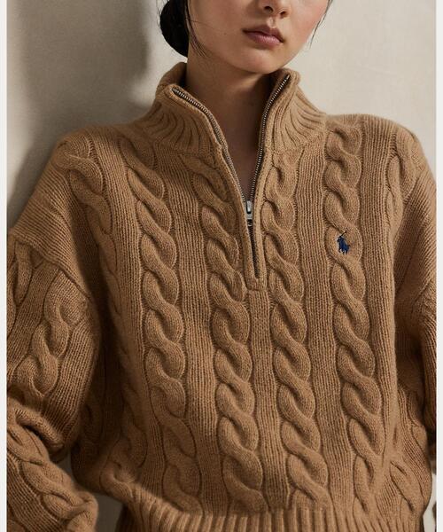 ラルフローレン　カシミヤ混　ストーン　ケーブル編みニット　S 楽天市場】ラルフローレン POLO Ralph Lauren カシミア ケーブル