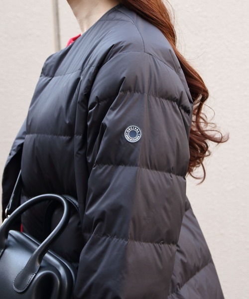 ORCIVAL（オーシバル）の「ORCIVAL/オーシバル　ラウンドネックロングコート　ROUND NECK LONG COAT　OR-A0602 DPR（ダウンジャケット/コート・レディース・オリーブ/ブラック/キャメル・2）」の4枚目の写真