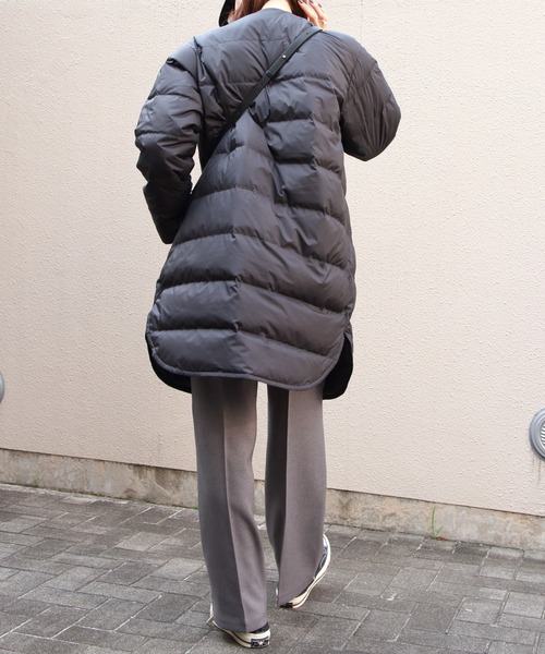 ORCIVAL（オーシバル）の「ORCIVAL/オーシバル　ラウンドネックロングコート　ROUND NECK LONG COAT　OR-A0602 DPR（ダウンジャケット/コート・レディース・オリーブ/ブラック/キャメル・2）」の12枚目の写真