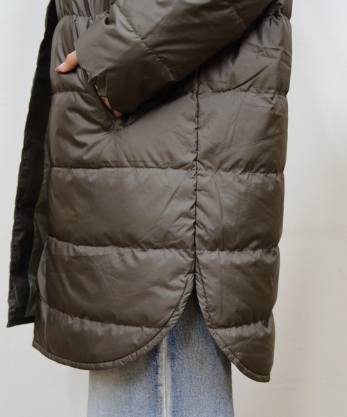 ORCIVAL（オーシバル）の「ORCIVAL/オーシバル　ラウンドネックロングコート　ROUND NECK LONG COAT　OR-A0602 DPR（ダウンジャケット/コート・レディース・オリーブ/ブラック/キャメル・2）」の21枚目の写真