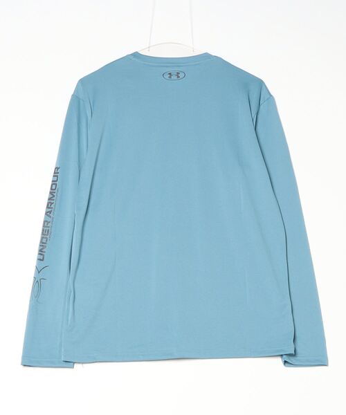 UNDER ARMOUR（アンダーアーマー）の「【別注】アンダーアーマー  UAテック ロゴ グラフィック ロングスリーブ Tシャツ 限定コラボ（Tシャツ/カットソー・メンズ・ブラック/ブルー/ホワイト・S/M/L/LL/3L）」の4枚目の写真