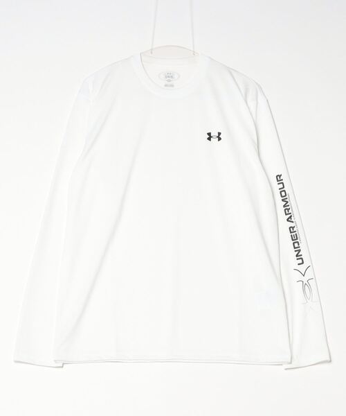 UNDER ARMOUR（アンダーアーマー）の「【別注】アンダーアーマー  UAテック ロゴ グラフィック ロングスリーブ Tシャツ 限定コラボ（Tシャツ/カットソー・メンズ・ブラック/ブルー/ホワイト・S/M/L/LL/3L）」の2枚目の写真
