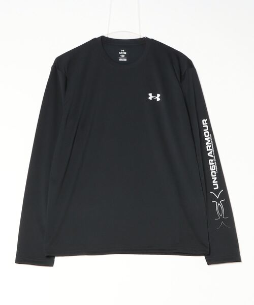 UNDER ARMOUR（アンダーアーマー）の「【別注】アンダーアーマー  UAテック ロゴ グラフィック ロングスリーブ Tシャツ 限定コラボ（Tシャツ/カットソー・メンズ・ブラック/ブルー/ホワイト・S/M/L/LL/3L）」の3枚目の写真